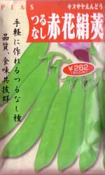 つるなし赤花絹莢